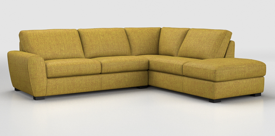 Campivo - large corner sofa left peninsula and pouf with compartment